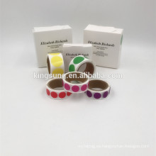 personalizado troquelado adhesivo de codificación de color rollos 1/2 pulgada